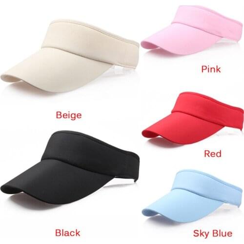 1PCS Unisex Sports Wide Solid Casual Sun Visor Hat Cap Cotton Blend Tennis Hat For Women Men Summer Hat