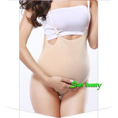 2-3 month 1000g comfortable realistic silicone artificial belly,fake belly for false pregnancy with belly bag