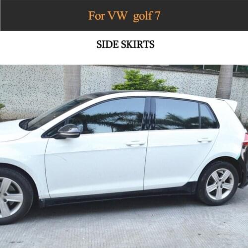 Carbon Side Skirts for Volkswagen Golf 7 2014-2017 Car Body Kits Door Bumper Side Skirts Extension Lip Carbon Fiber