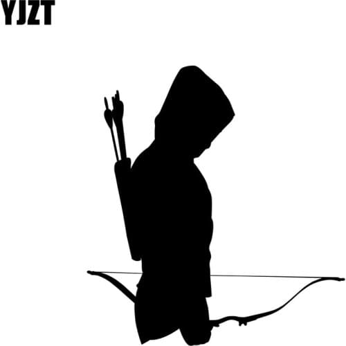 YJZT 12.1CM*13CM Arrow Hand Drawn Vinyl Decal Personality Car Sticker Black Silver C10-02212