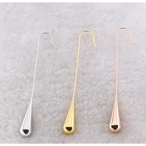 Fashion Women Color Color Gold Rose Water Drop Earrings Stainless Steel Water Cool Tassels Long Drop Earrings Brincos Jewelry