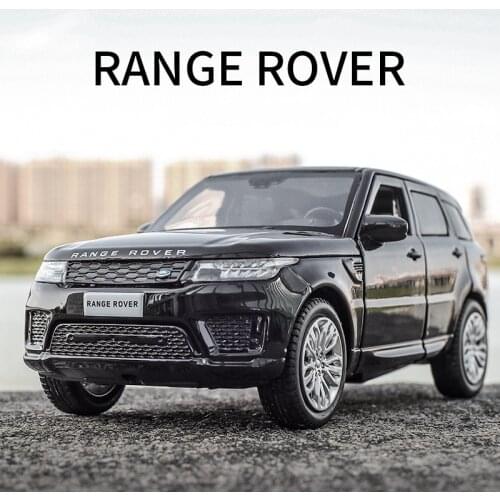 1:32 Diecast Car Model Lands Rover Range Rover Metal Toy Wheels Simulation Sound And Light Pull Back Car Collection Kids Gift