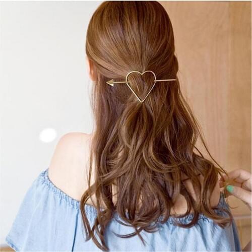 1 PC New Women Girls Hairpins Star Heart Hair Clip Delicate Hair Pin Hair Decorations Jewelry Accessories womens headwear