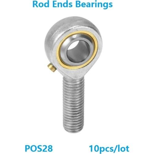 10pcs/lot POS28 and Oil nozzle 28mm Left/Right Male Ball Joint Metric Threaded Rod End Joint Bearing For rod