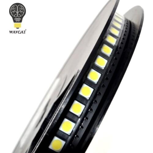 100PCS 5050 LED White LEDs High-Brightness Diodo Azul Luz 6500K SMD Light-emitting Diodes SMD 5050 White Light Diodo 18lm