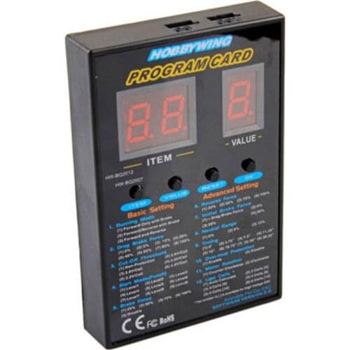 120A RC Car Program Card LED Program Box Card Brushless ESC Setting Card F1CB