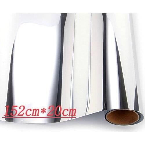 152cm*20cm Chrome Silver Vinyl Car Sticker Electroplated silver film DIY Wrap Sheet Film Decal Car Styling