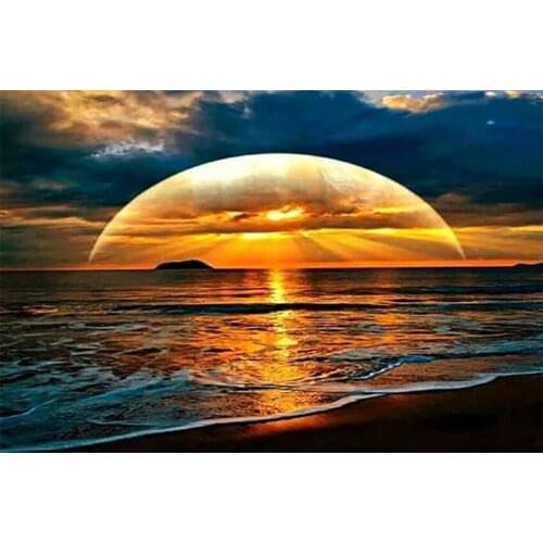 MM 14/16/18/28 CROSS STITCH Full Round Drill 5D DIY Diamond Painting " L3951 forest" 3D Embroidery Cross Stitch Home Decor