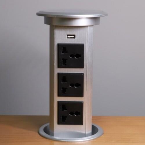 Furniture kitchen automatic smart desk pop up tabletop power socket