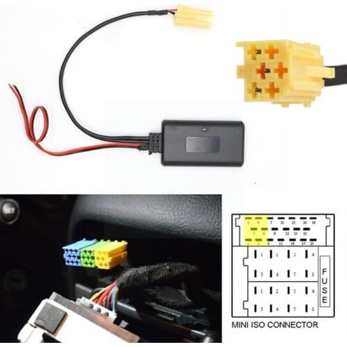 Automobile Bluetooth 5.0 Aux Cables Microphone Handsfree Calling Mobile Adapters For Fiat 451 Smart Alfa Lancia Phones Free T1A5