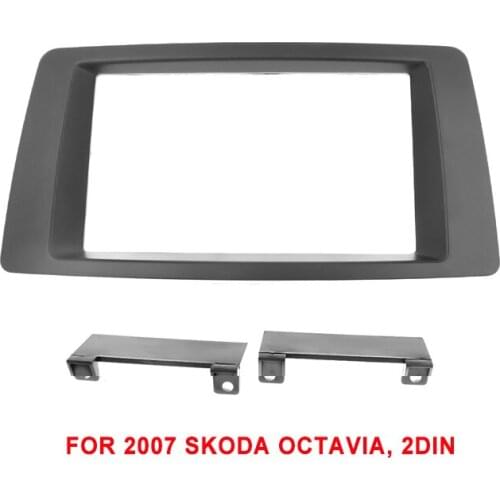 2DIN Car Radio Fascia For 2007 SKODA OCTAVIA DVD Stereo Dash Installation Frame Panel Face Trim Kit Mounting Bezel