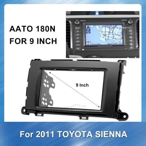 Car Radio Fascia Frame Dash Panel for Toyota Sienna 2011 Head Unit Refitting Stereo Panel Dash Mount Trim Installation Kit Frame