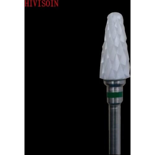 White Zirconia Ceramic Dental Lab Burs -4Pcs/Lot-- Conical Shape - Cross Cut-0302.060