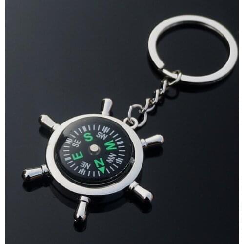 High rudder compass keychain compass Mini compass King ring pocket Outdoor Gadgets Hiking & Camping Outdoor Gear Gift SN321