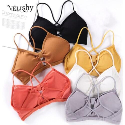 Korean Style Elastic Gathering Bralette Push Up Bra Summer Anti-light Wild Bra Tube Top Sexy No Rims Bra Women Bra Solid Cotton
