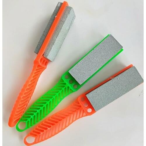 Household hand-held sharpener Large plastic handle grinding stone Kitchen appliances double-sided thick grinding stone