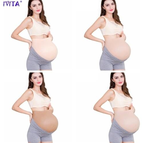 IVITA Artificial Silicone Pregnant Belly Fake Pregnancy Sexy Jelly Belly For Women Crossdresser Transgender Shemale Cosplay