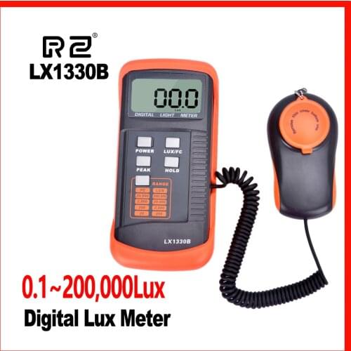 Light LuX Meter with Auto Range High Precision Data hold and peak reading hold function RZ LX1330B