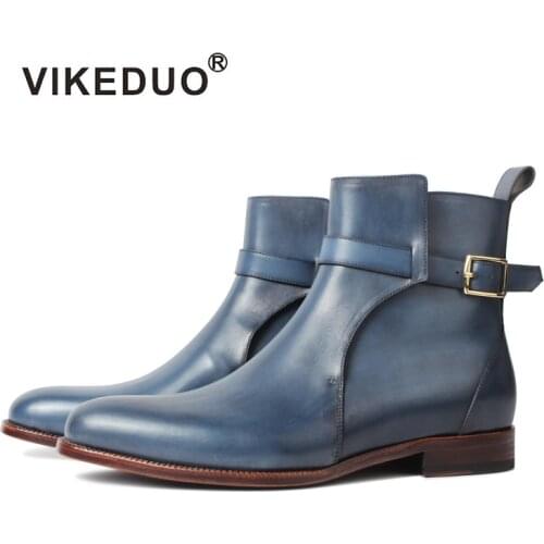 Vikeduo Hand Made Classic Style Customized Genuine Leather Mens Dress Jodhpur Boot Custom Boots For Men