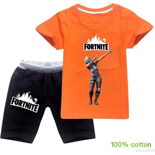 Fortnites Kids Clothing Sets Costumes for Girls Boys Summer Clothes Short Sleeve Tracksuit Children Sports Suit Home Wear Outfit
