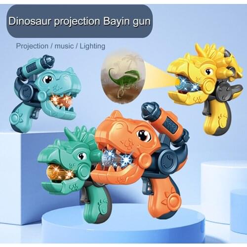 Creative Luminous Toys Childrens Cartoon Dinosaur Projection Eight-tone Dinosaur Light Sound Effect Juguetes Para Niños