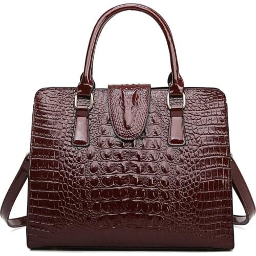 Fashion Crocodile Pattern Tote Bag Luxury Handbags Women Bags Designer Leather Shoulder Messenger Bags For Women High Quality