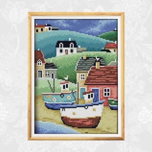 Harbour Patterns Printed Canvas DIY Cross Stitch Kits DMC Counted Cross-stitch Handwrok Embroidery Home Decor Needlework