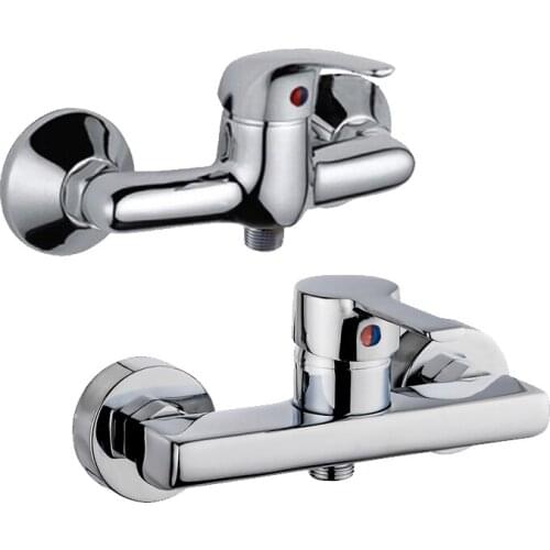 Wall Mounted Bathroom Shower Faucet Mixing Tap Bathtub Valve Shower Faucet Single Handle Cold And Hot Water Mixer Bathtub Faucet