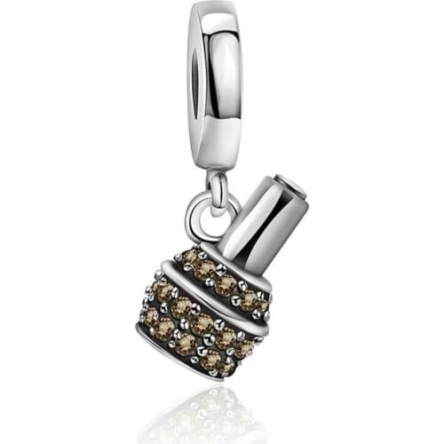 NEW 100% 925 Sterling Silver Exquisite Inlaid Zircon Perfume Bottle Charm Pendant Original Women Fashion High Quality Jewelry