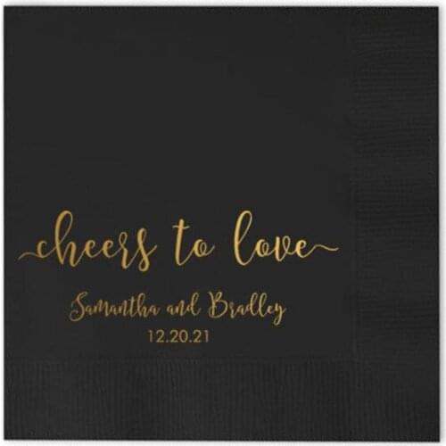 Personalized Napkins Wedding Engagement Party Rehearsal Dinner Beverage Luncheon Dinner Custom Guest Towel Imprinted Monogram