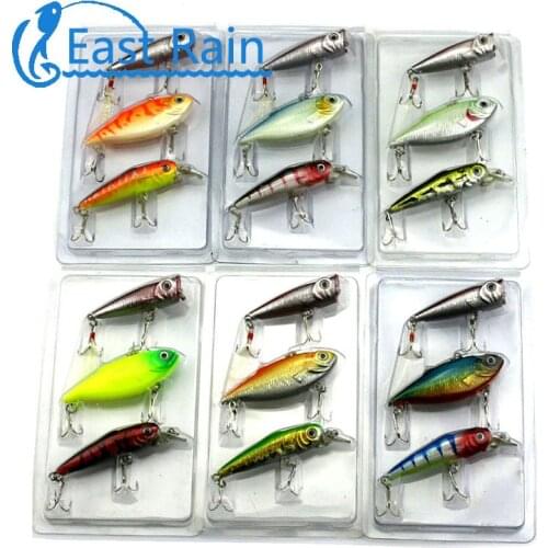 East Rain 3pcs/set Minnow Lure Wobblers Crankbait artificiais para pesca Hard Bait Swimbait fishing tackle Free shipping