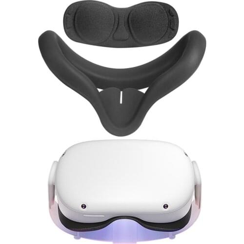 All-in-one Silicone Cover Durable Comfortable Blindfold Ribbon Anti-off Hand Knuckle Strap Set For Oculus Quest 2 VR Glasses