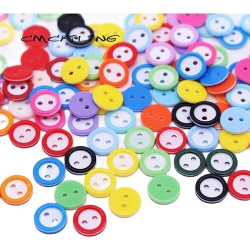 CMCYILING 11mm Mixed Resin Buttons For Diy Sewing Crafts Decorative Buttons For Clothes Children Botones 2 Holes 800Pcs