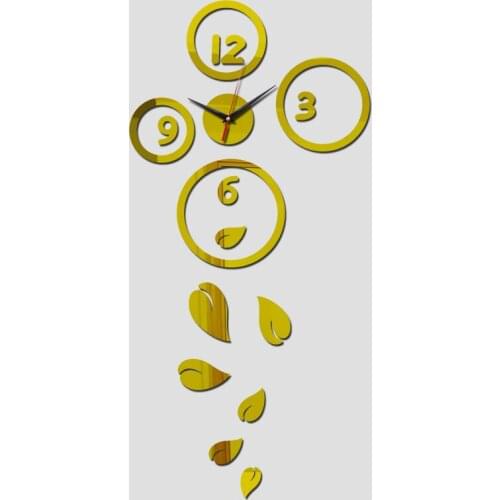 Special offer sale mirror art acrylic quartz wall clock kids novelty watch europe home decor wall sticker