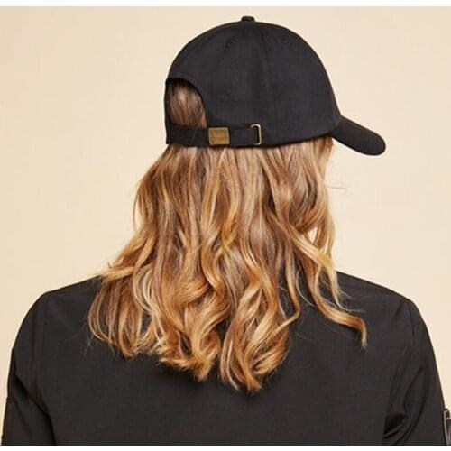 Cotton Classic Snapback Hat High Quality Adjustable Solid Color Baseball Cap Unisex Couple Dad Hat Curved Cap Copper Buckle