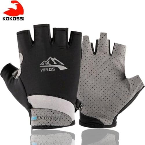 KoKossi Cycling Anti-slip Anti-sweat Men Women Half Finger Gloves Breathable Anti-shock Sports Gloves MTB Bike Bicycle Glove