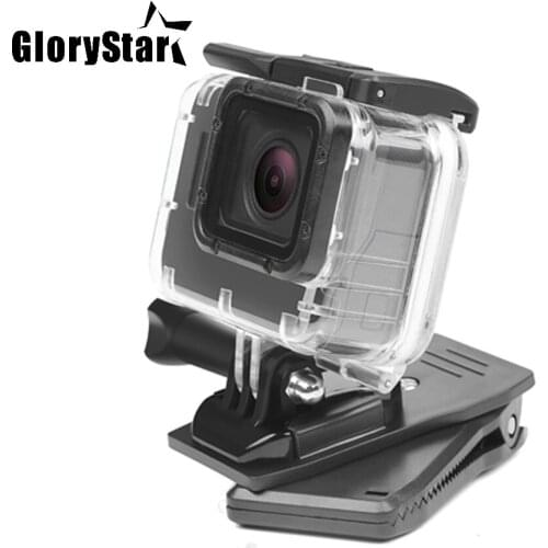 360 Degree Backpack Clip Clamp Mount for Gopro Hero 6 5 4 SJCAM Xiaomi Yi 4K Eken H9 Camera Strap Kit for Go pro Accessory