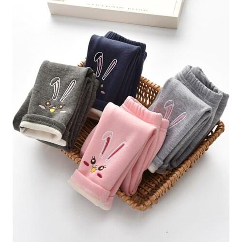 Winter Baby Pants Warm Thick Plus Velvet Toddler Girls Leggings Kids Pants Cute Legging Children Clothes Girl Trouser Long Pants