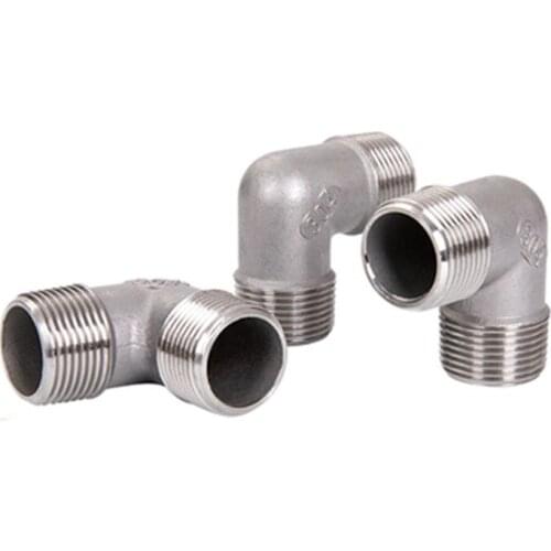 1/4"3/8"1/2" 3/4" 1" BSP Elbow 90 Degree Angled 304 Stainless Steel male Threaded Pipe Fitting