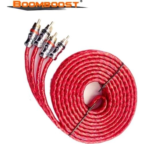 1pc auto audio cable power cable speaker wire 4.5m pure copper cable car audio amplifier sets RCA to RCA