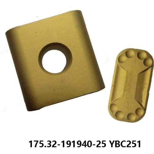 100% Original Carbide Inserts 175.32-191940-25 YBC251 CNC Blades for Train Wheels 10pcs/box Lathe Tools processing Steel