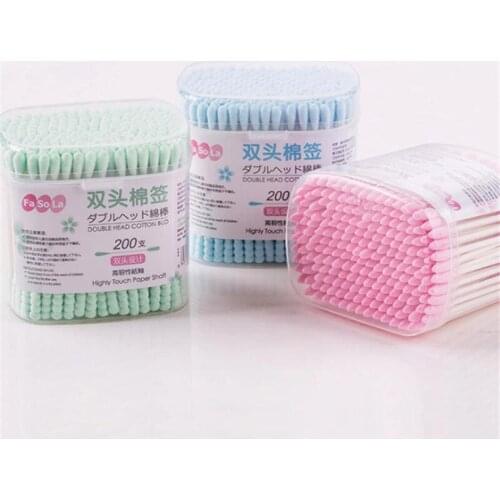 200Pcs/Pack Disposable Makeup Cotton Swabs Eyelash Extension Mini Individual Applicators Home Mascara Brush Cotton Soft Swab