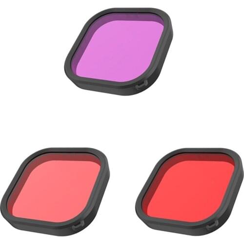 3Pcs Waterproof Case Lens Filters for GoPro Hero 9 Black Diving Housing Cover