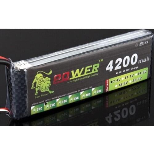 HIGH POWER 7.4V 4200mAh 25C 2S LiPo Battery for RC Airplane Helicopter Car Boat 2S 4200 mah 7.4 V Lipo Battery With T/XT60 Plug