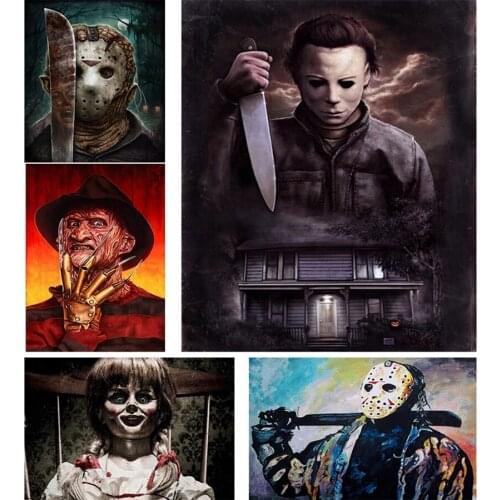 Diamond Embroidery Horror IT Film 5D Diy Mosaic Characters Painting Full Drill Craft Cross Stitch Kit Home Decors Halloween Gif
