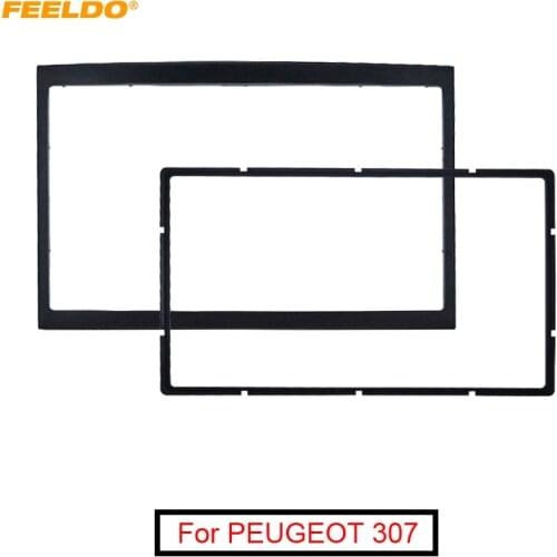 FEELDO Car Refitting Stereo DVD Frame Fascia Dash Panel Installation Kits For Peugeot 307 2DIN Radio Stereo Mounting