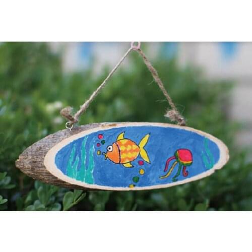 Large Oval Natural Hanging Wood Slices Tree Bark Wooden Pieces DIY Crafts Coasters Party Decorations Gift Handwriting Tag