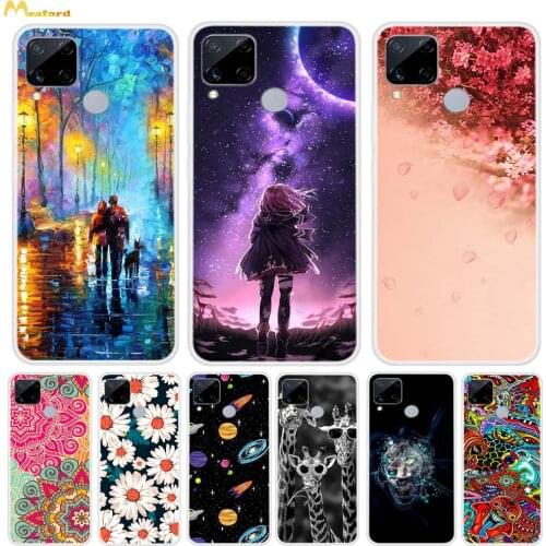 Realme C15 Case For Oppo Realme C12 Case Cover TPU Bumper For OPPO Real Me C11 Phone Cases Silicone Fundas Realme C 15 12 Shell