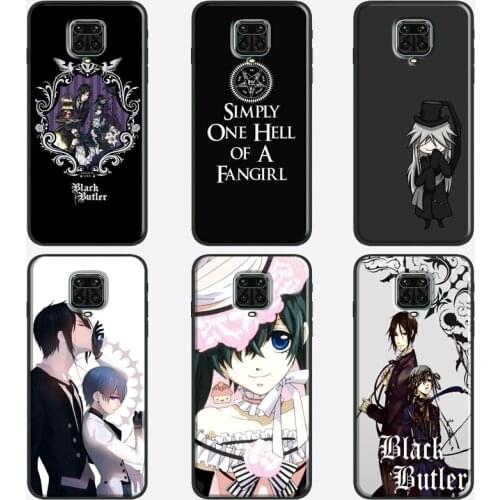 Anime Black Butler Kuroshitsuji Cover For Xiaomi Redmi Note 10 Pro Note 9 Pro Note 8 Pro K40 8T 9S 9A 9C 9T 9 Phone Case