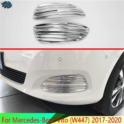 For Mercedes-Benz Vito (W447) 2017-2020 Front Fog Light Lamp Cover Trim Molding Bezel Garnish Sticker low configuration